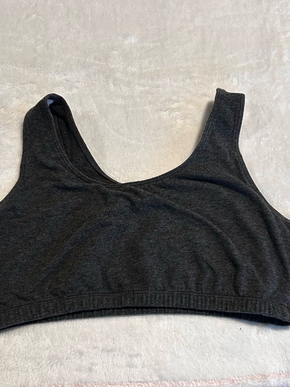 Fruit of the Loom Charcoal Scoop Neck Sports Bralette